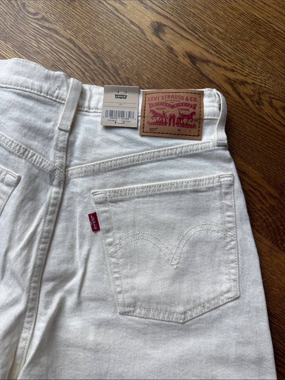 Levi's White 501 Mid-Rise Women's Jean Shorts